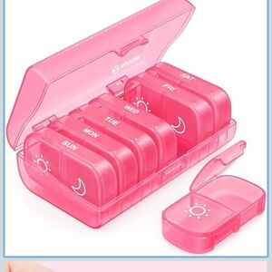 Pink Weekly Pill Organizer